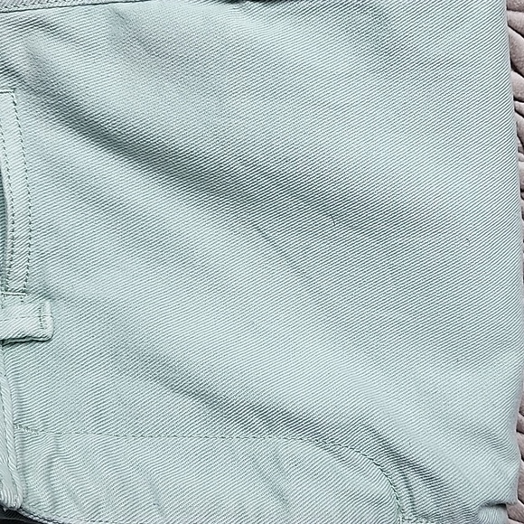 GAP High Stride Wide-Leg Ankle Khakis in Frothy Aqua Blue - Picture 10 of 14